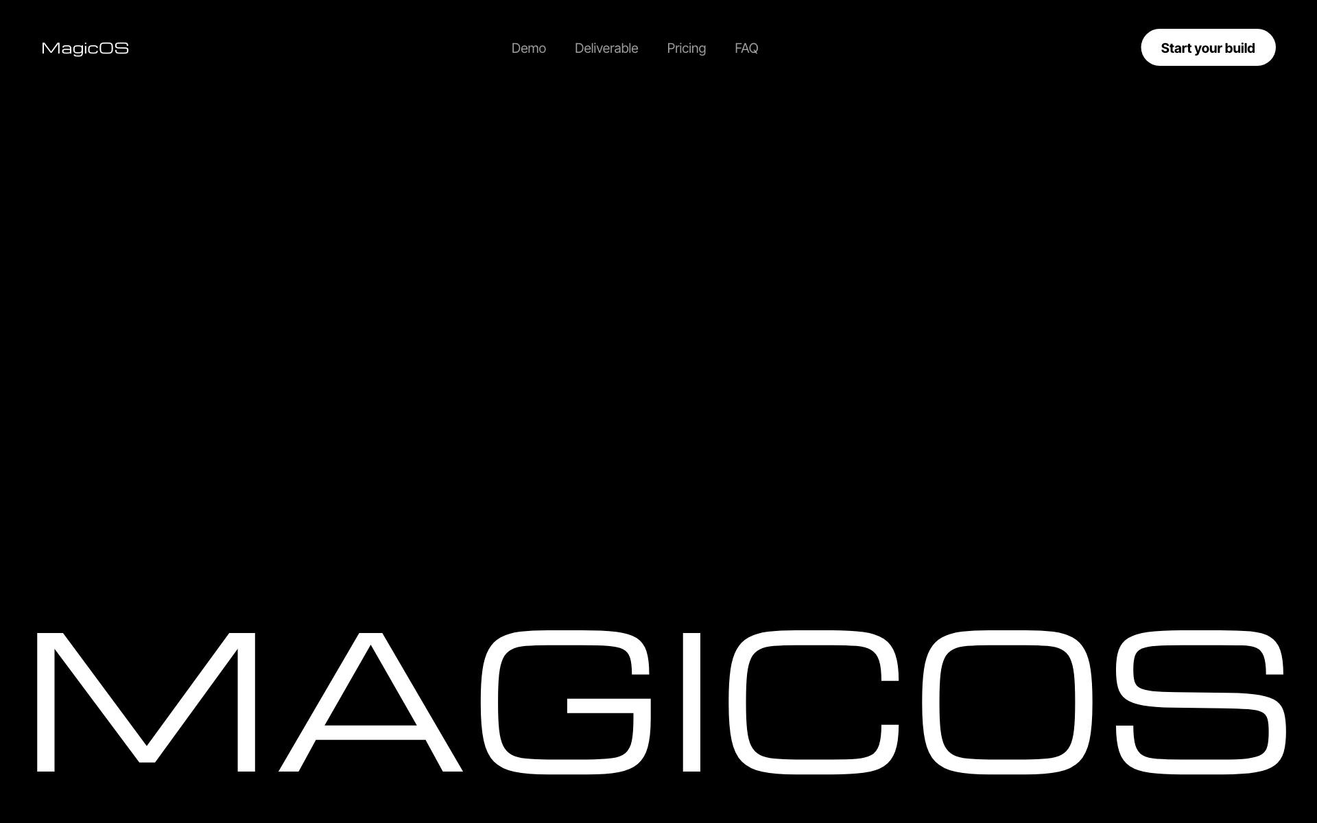 Screenshot of the MagicOS website
